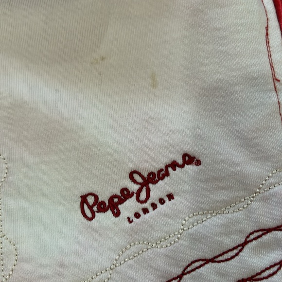 Vintage 1990s Reversible Pepe Jeans Jacket Size M. Red, White & Charcoal Gray. - Picture 9 of 16